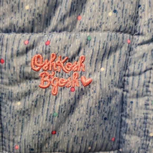 Oshkosh 3T girls blue puffer jacket - Picture 2 of 5